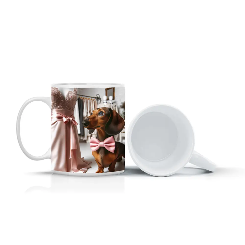 Dachshund Pink Bow Tie Boutique Shop – Mugs