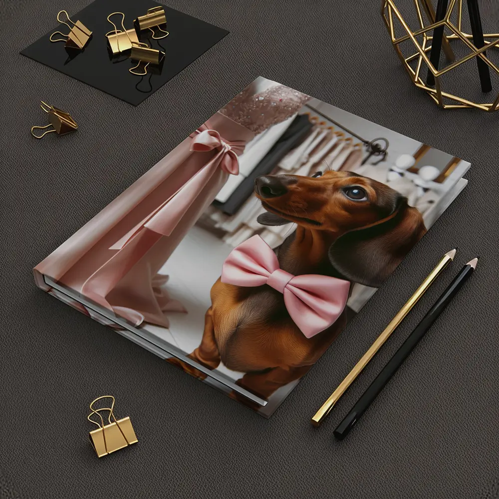 Dachshund Pink Bow Tie Boutique Shop – Notebooks