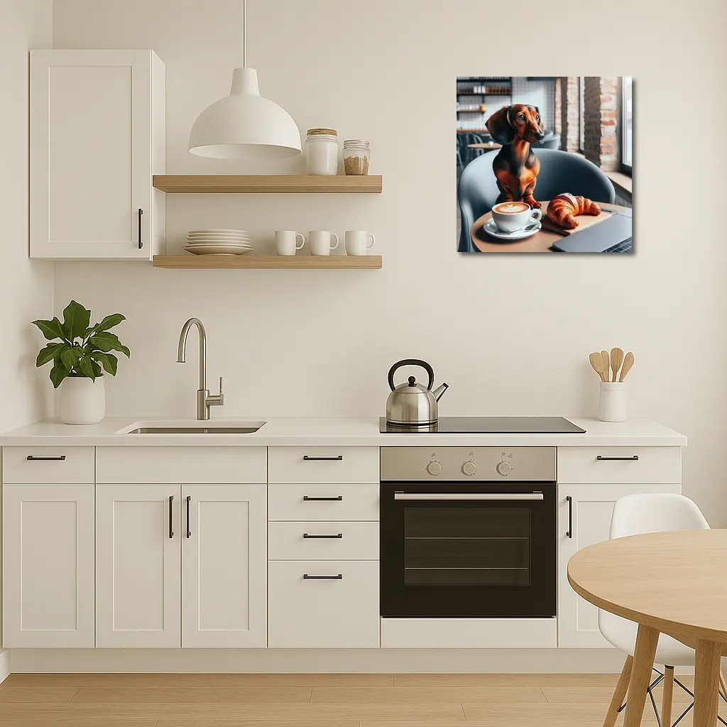Dachshund Dog Coffee Shop Cafe Art – Wall Art