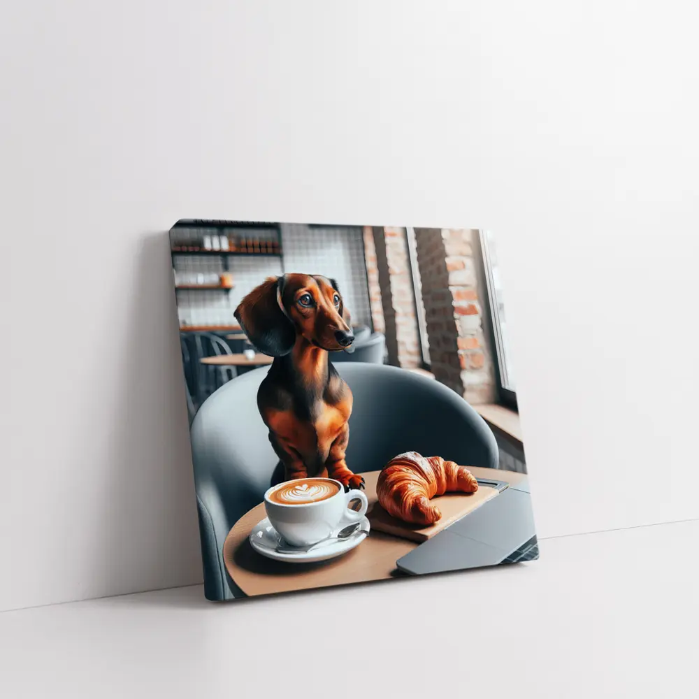 Dachshund Dog Coffee Shop Cafe Art – Wall Art