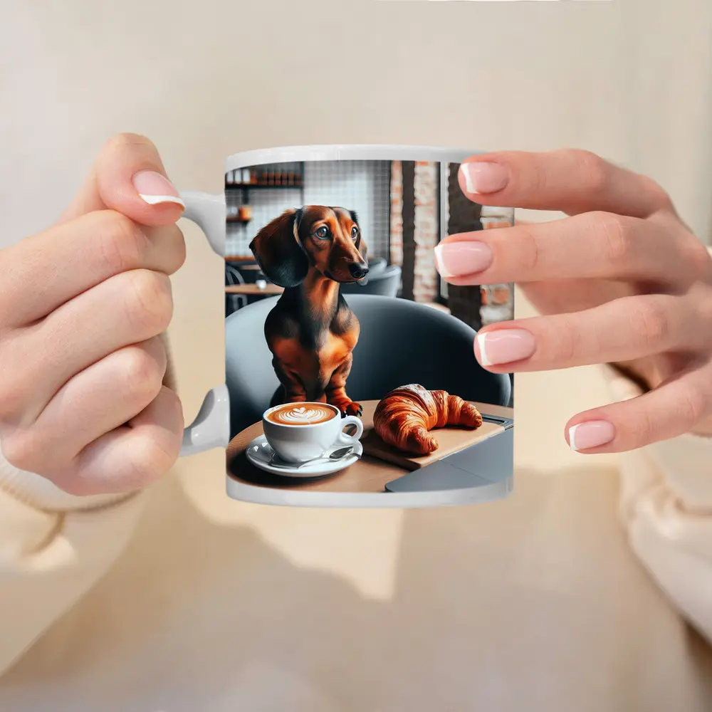 Dachshund Dog Coffee Shop Cafe Art – Mugs