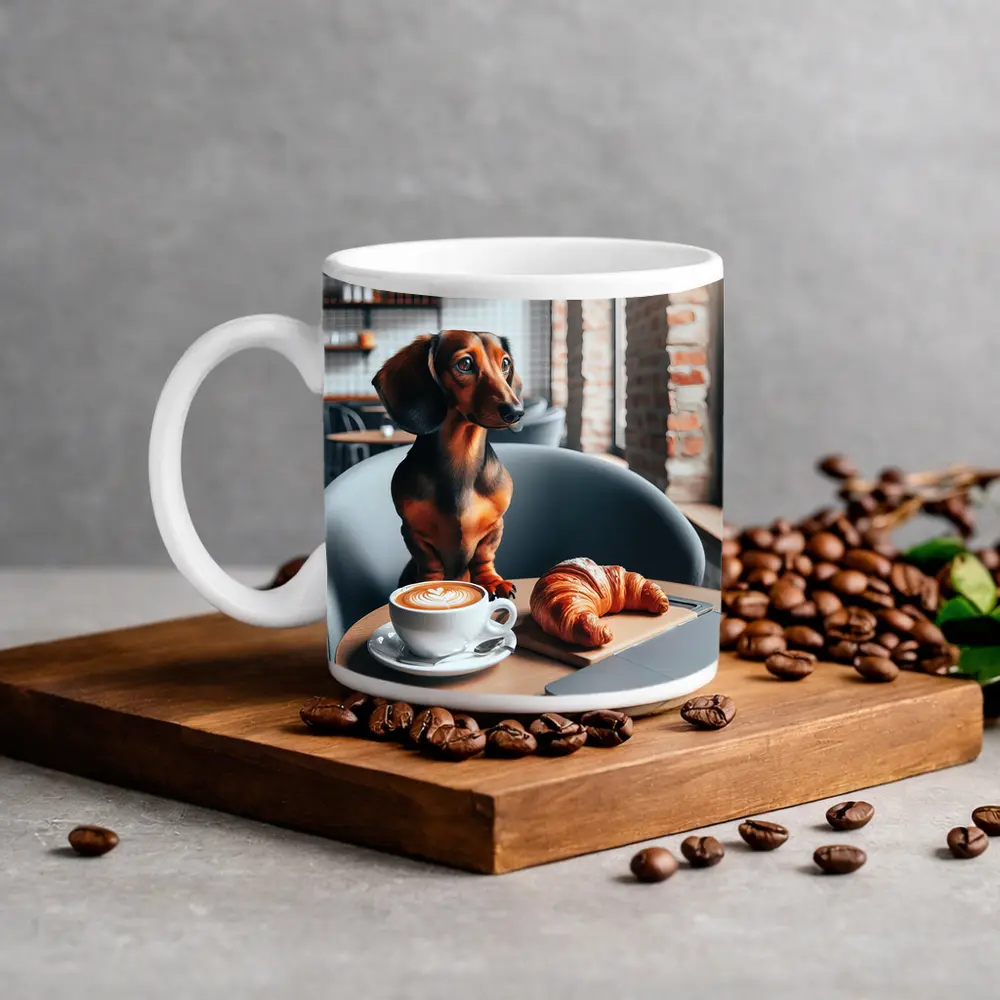 Dachshund Dog Coffee Shop Cafe Art – Mugs