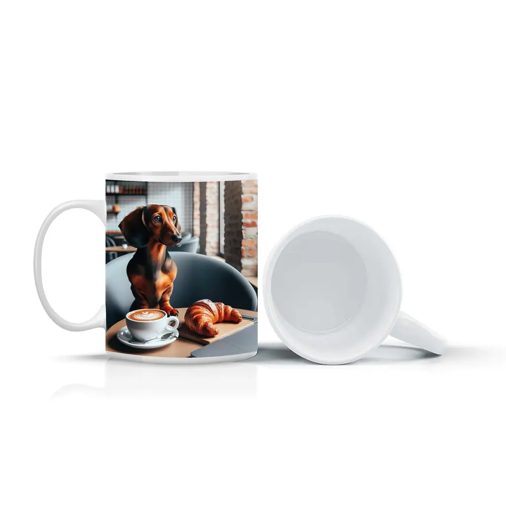 Dachshund Dog Coffee Shop Cafe Art – Mugs