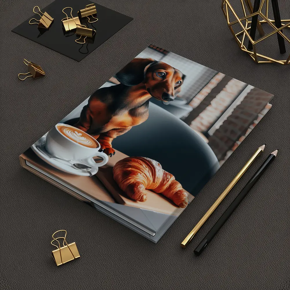 Dachshund Dog Coffee Shop Cafe Art – Notebooks