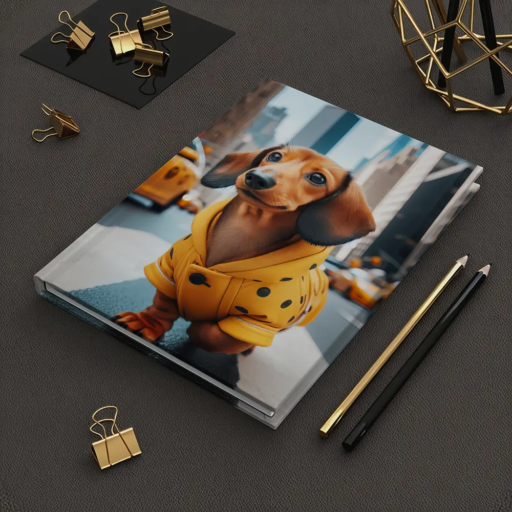 Dachshund Yellow Coat New York City Street – Notebooks