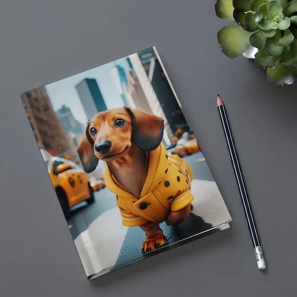 Dachshund Yellow Coat New York City Street – Notebooks