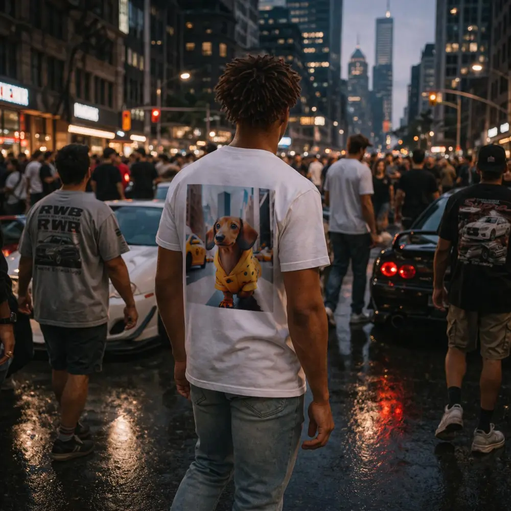 Dachshund Yellow Coat New York City Street – T-Shirts