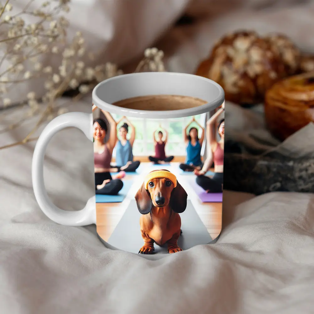 Dachshund Dog Yoga Class Studio – Mugs