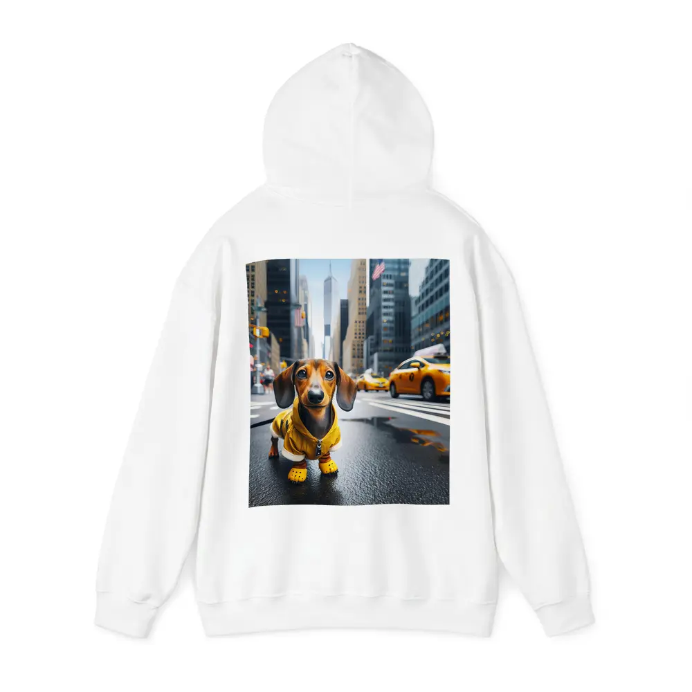 Dachshund Dog Yellow Outfit New York City – Hoodies