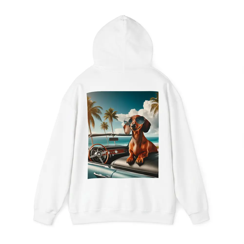 Dachshund Dog Sunglasses Retro Convertible Beach – Hoodies