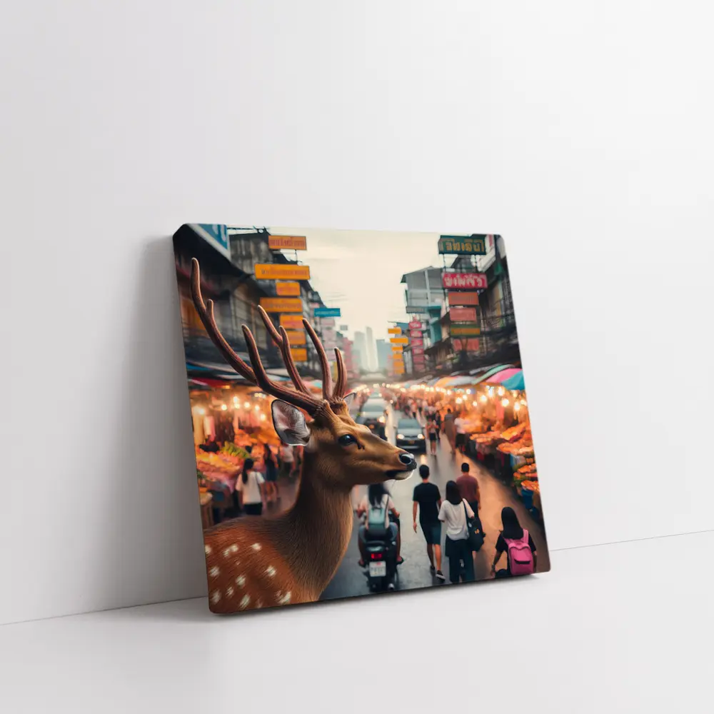Deer Stag at Bangkok Thailand Street Market – Wall Art