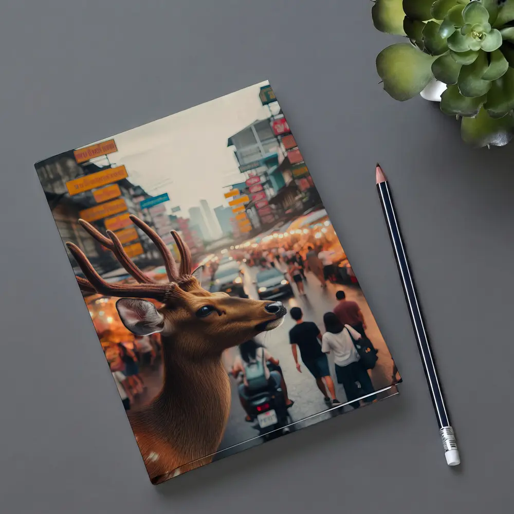 Deer Stag at Bangkok Thailand Street Market – Notebooks