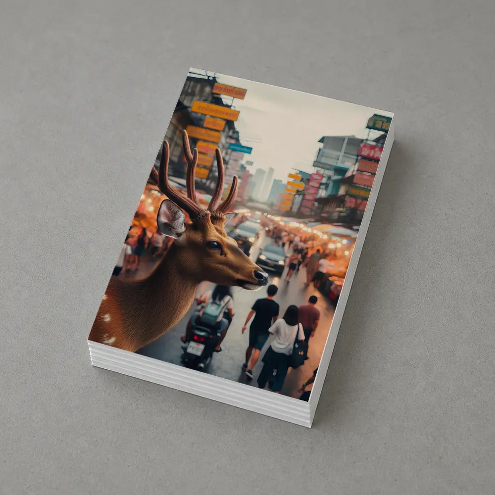 Deer Stag at Bangkok Thailand Street Market – Postcards
