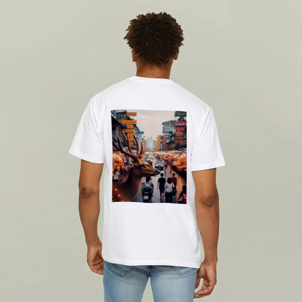 Deer Stag at Bangkok Thailand Street Market – T-Shirts