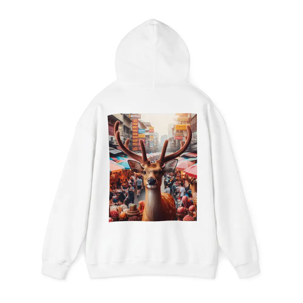 Deer Stag In Colorful Bangkok Street Market – Hoodies