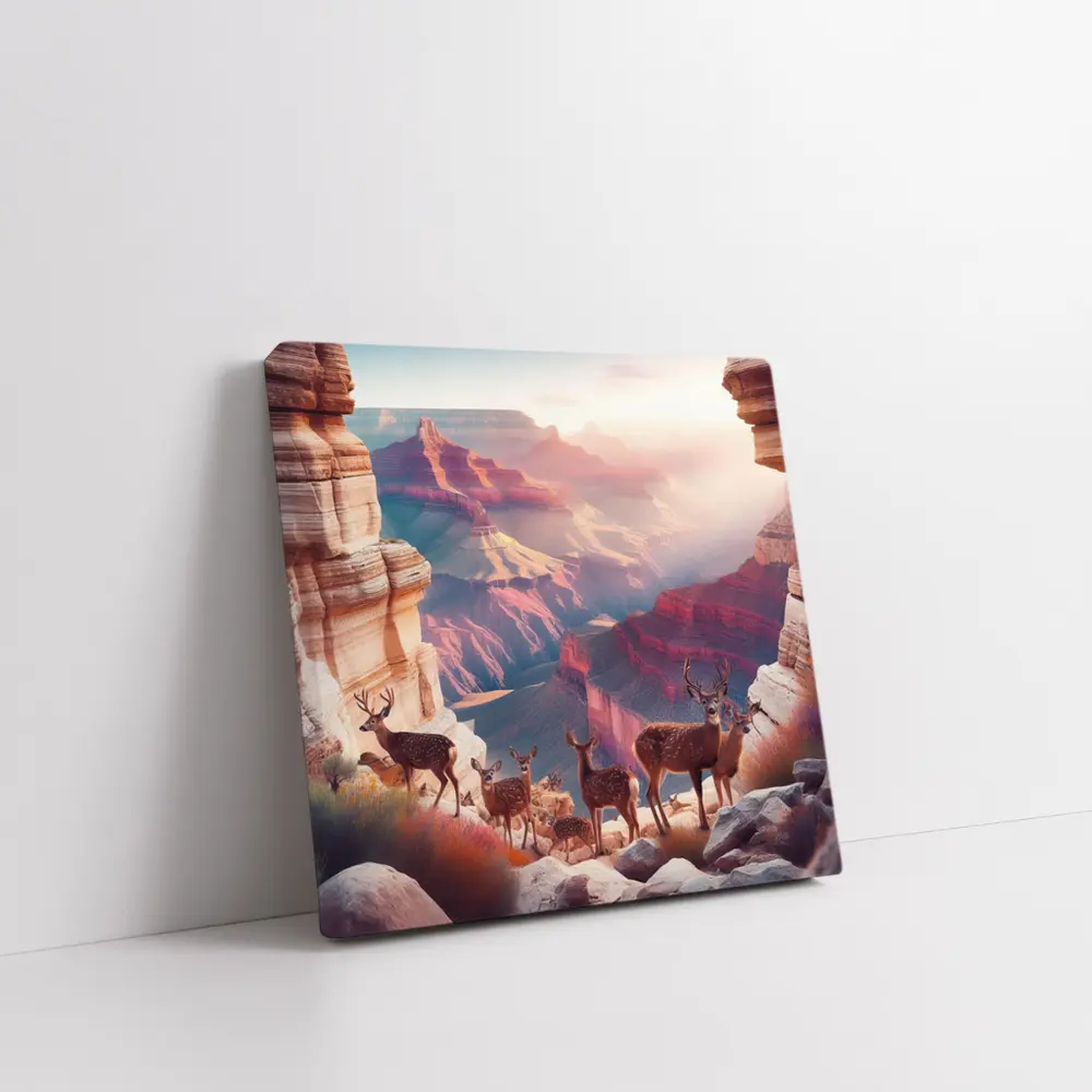 Deer Herd Grand Canyon Sunrise Landscape – Wall Art