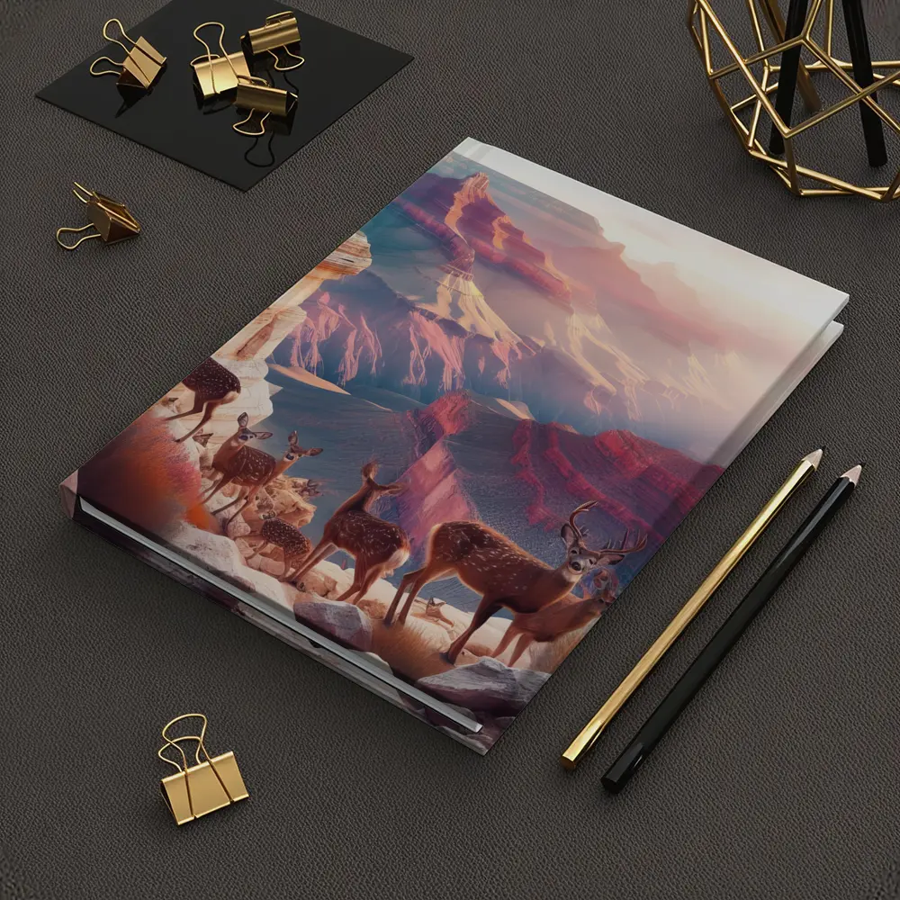 Deer Herd Grand Canyon Sunrise Landscape – Notebooks