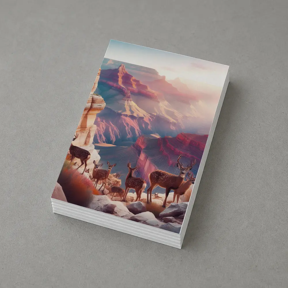 Deer Herd Grand Canyon Sunrise Landscape – Postcards