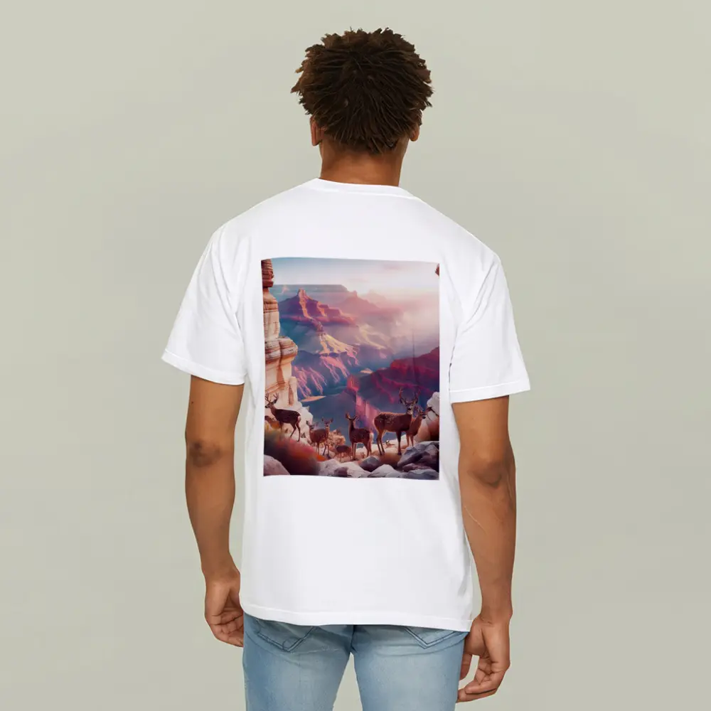 Deer Herd Grand Canyon Sunrise Landscape – T-Shirts