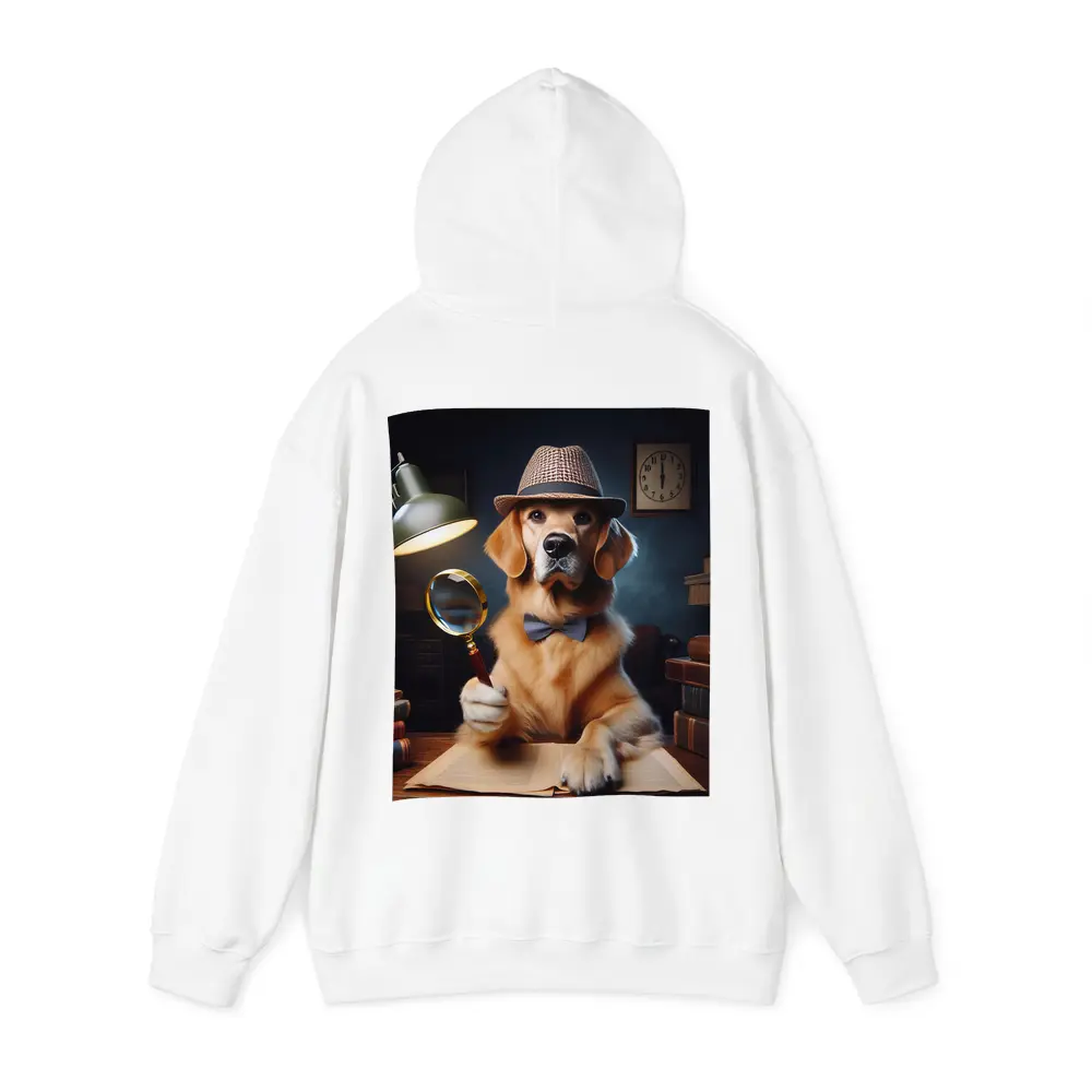 Golden Retriever Detective Dog With Magnifying Glass – Hoodies