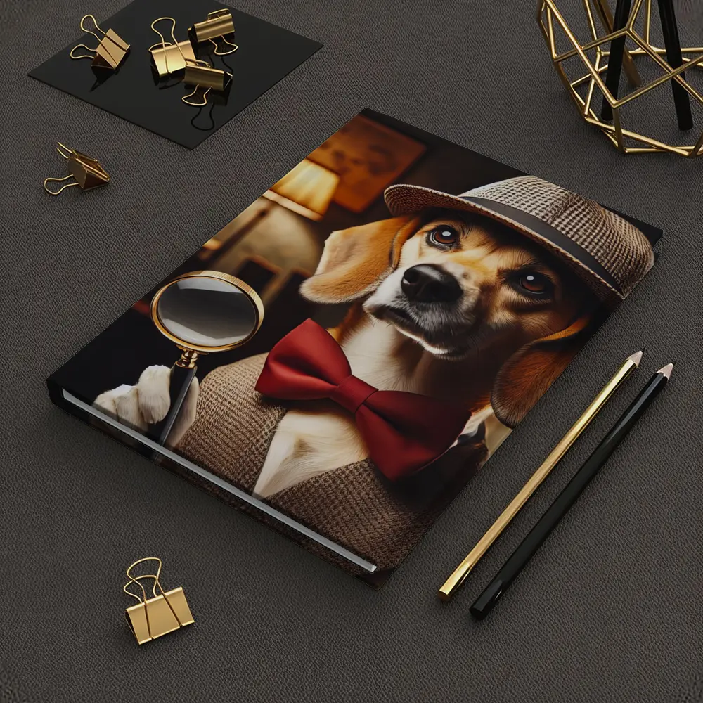 Detective Beagle Dog With Magnifying Glass – Notebooks