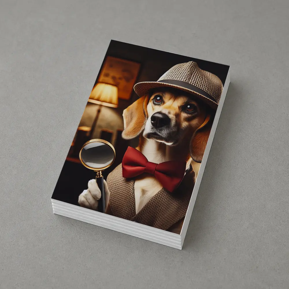 Detective Beagle Dog With Magnifying Glass – Postcards