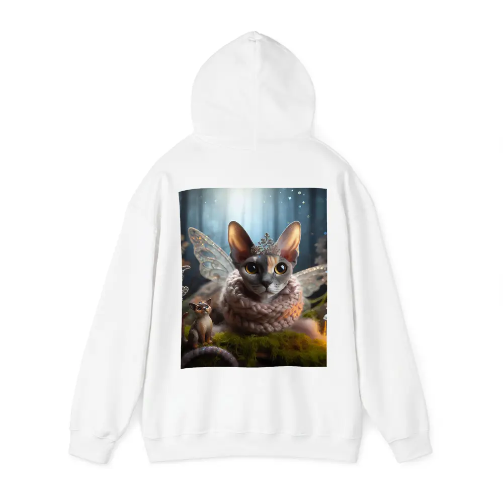 Sphynx Cat Fairy Wings Fantasy Forest Scene – Hoodies