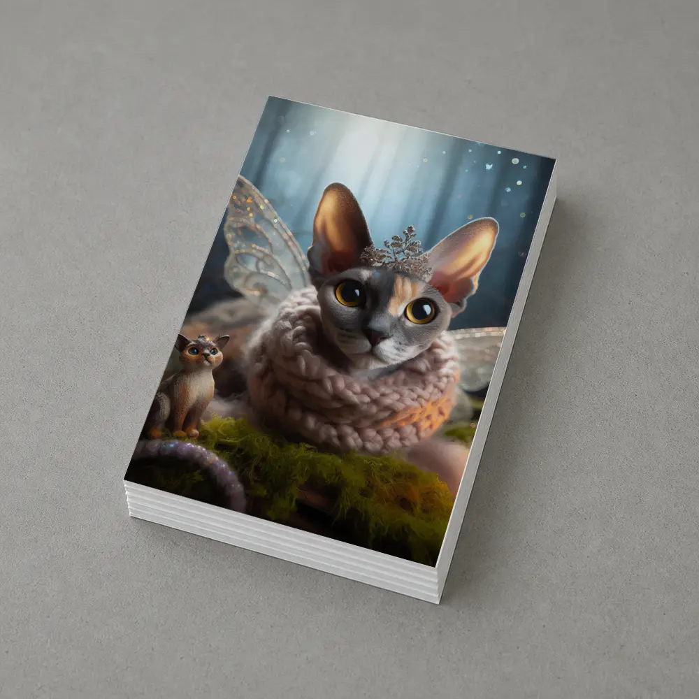 Sphynx Cat Fairy Wings Fantasy Forest Scene – Postcards