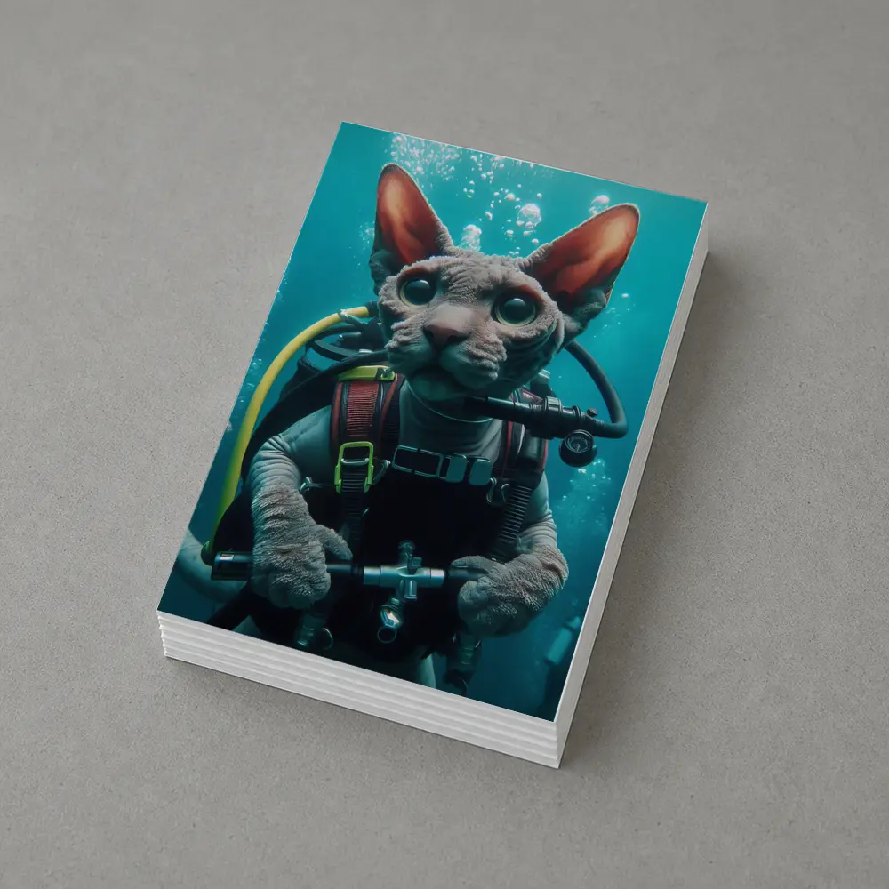 Sphynx Cat Scuba Diver Underwater Adventure – Postcards
