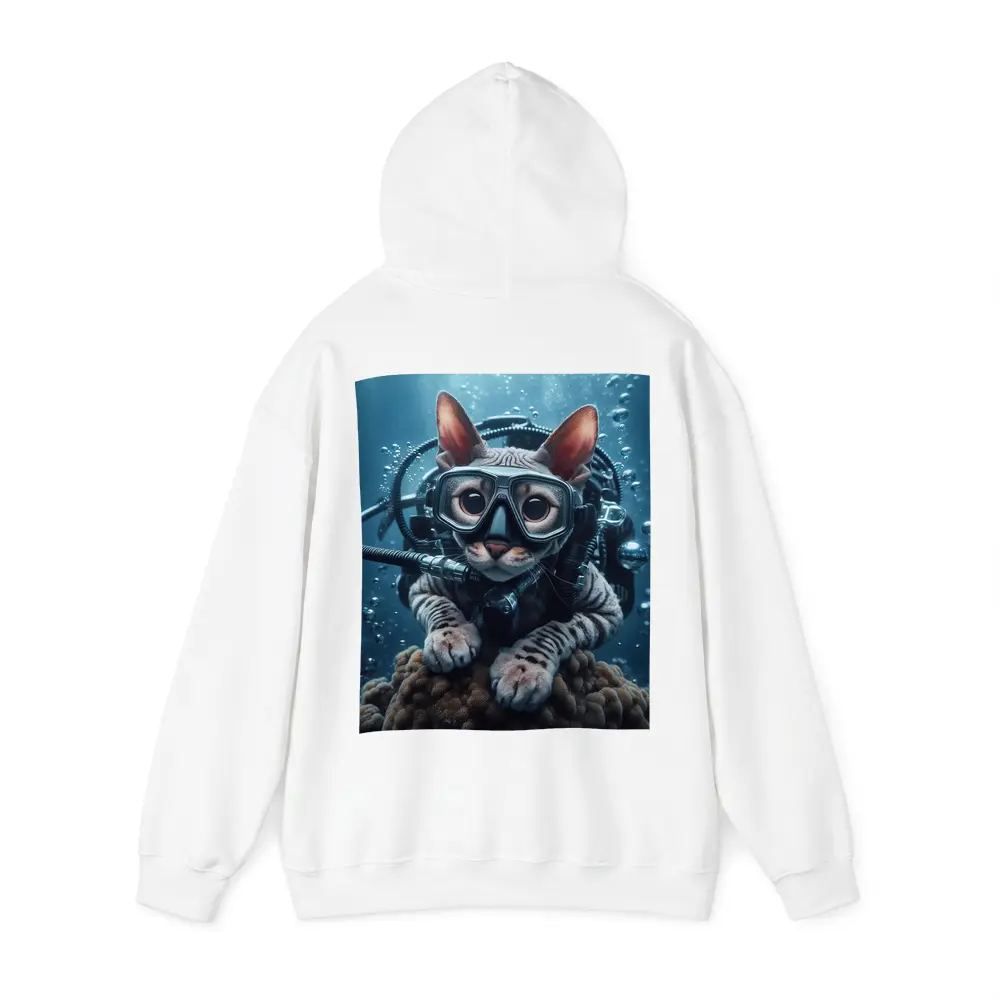 Sphynx Cat Scuba Diver Underwater Ocean Scene – Hoodies