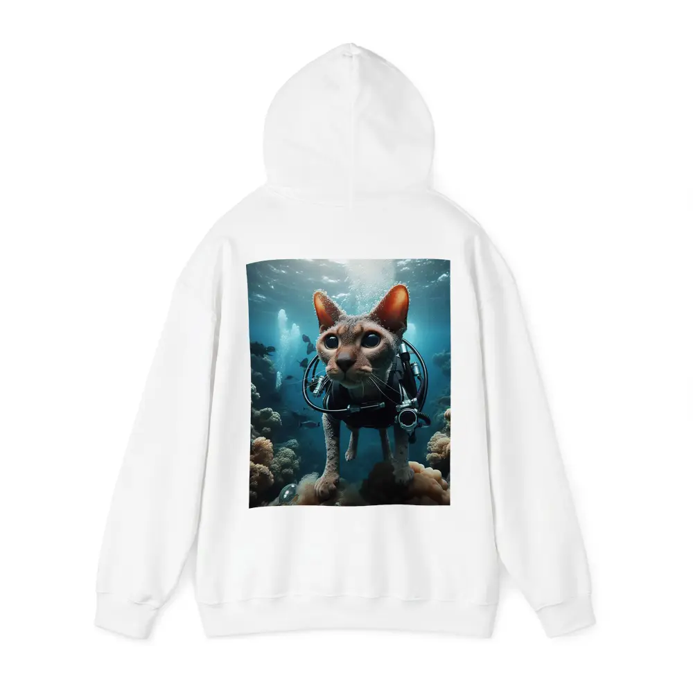 Sphynx Cat Scuba Diving Underwater Coral Reef – Hoodies