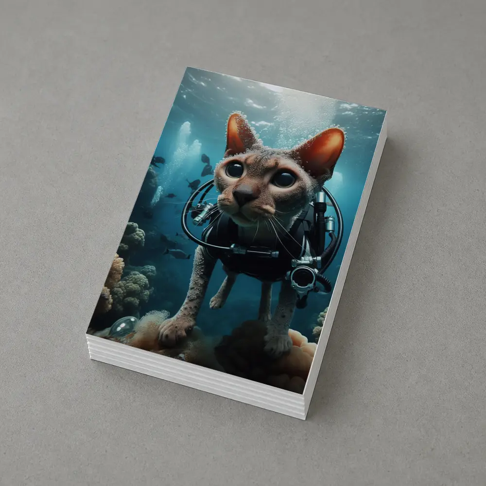 Sphynx Cat Scuba Diving Underwater Coral Reef – Postcards