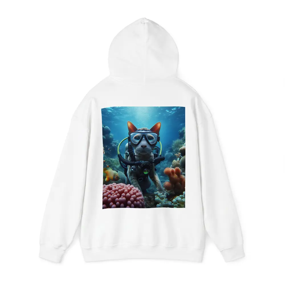 Sphynx Cat Scuba Diving Coral Reef Underwater – Hoodies