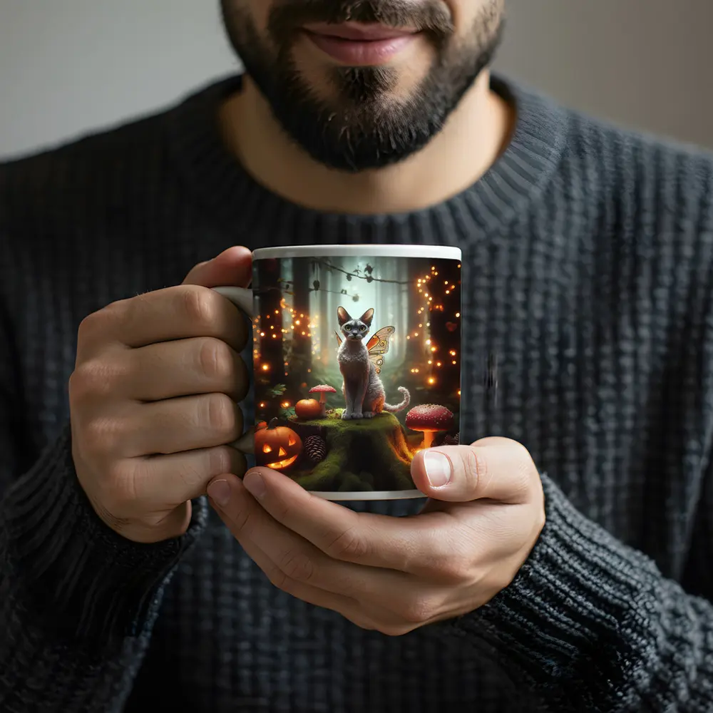 Devon Rex Fairy Cat Enchanted Forest Halloween – Mugs