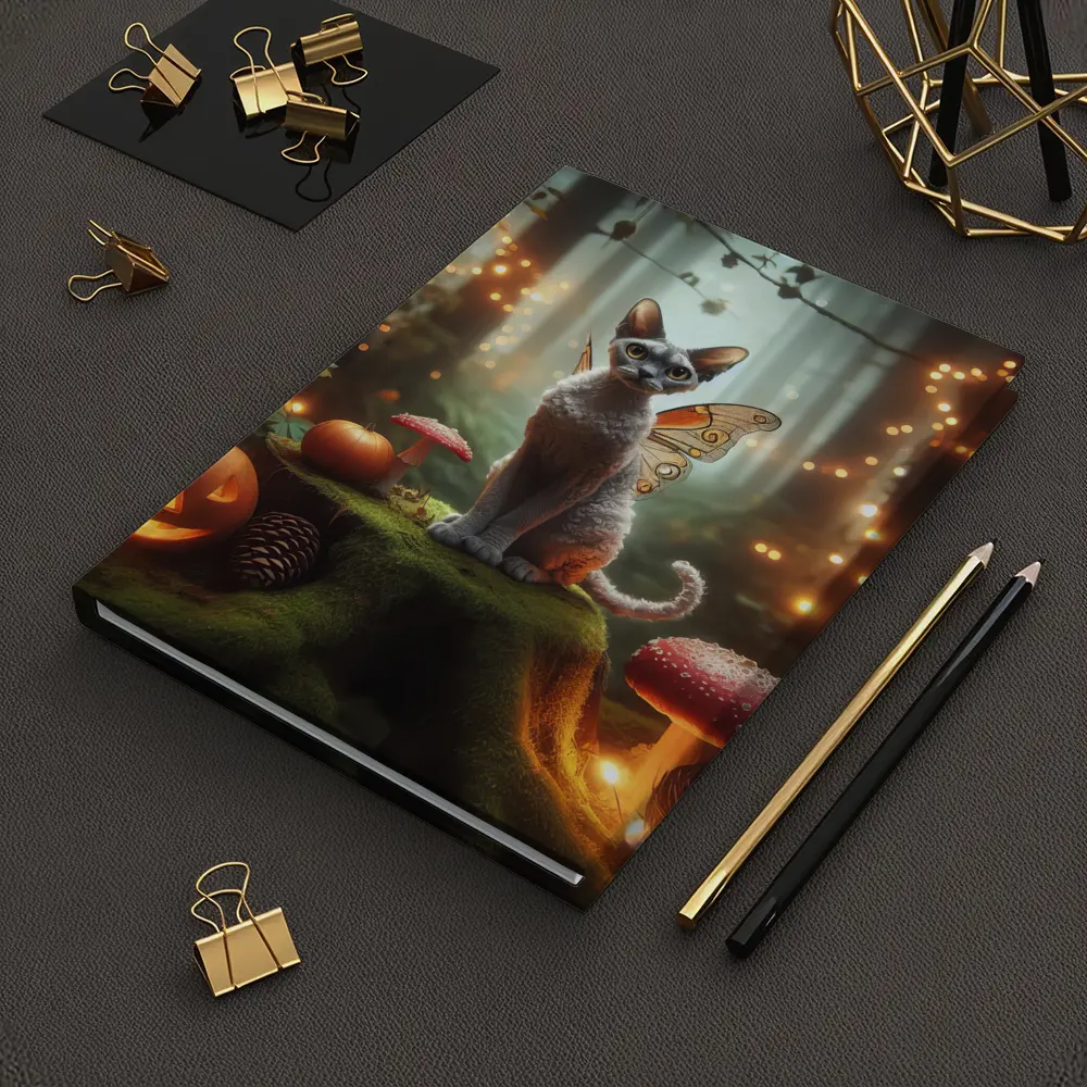Devon Rex Fairy Cat Enchanted Forest Halloween – Notebooks