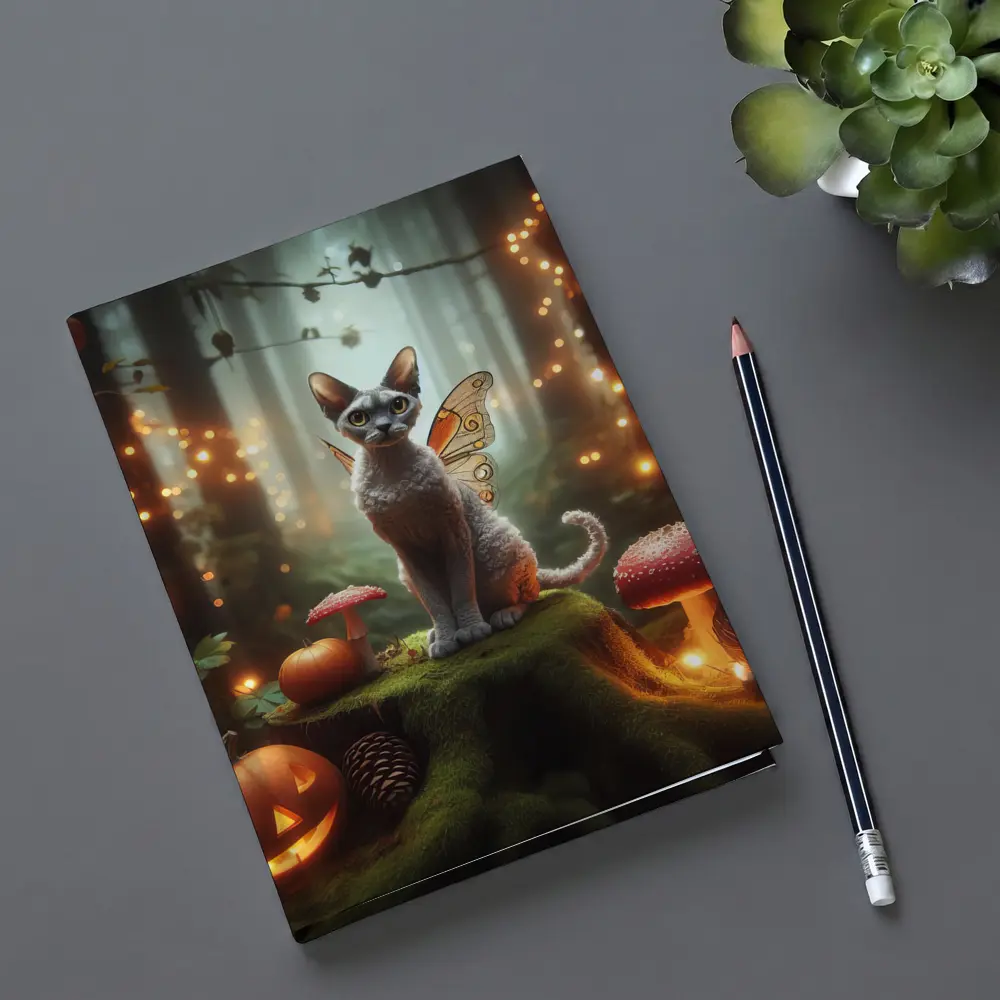 Devon Rex Fairy Cat Enchanted Forest Halloween – Notebooks