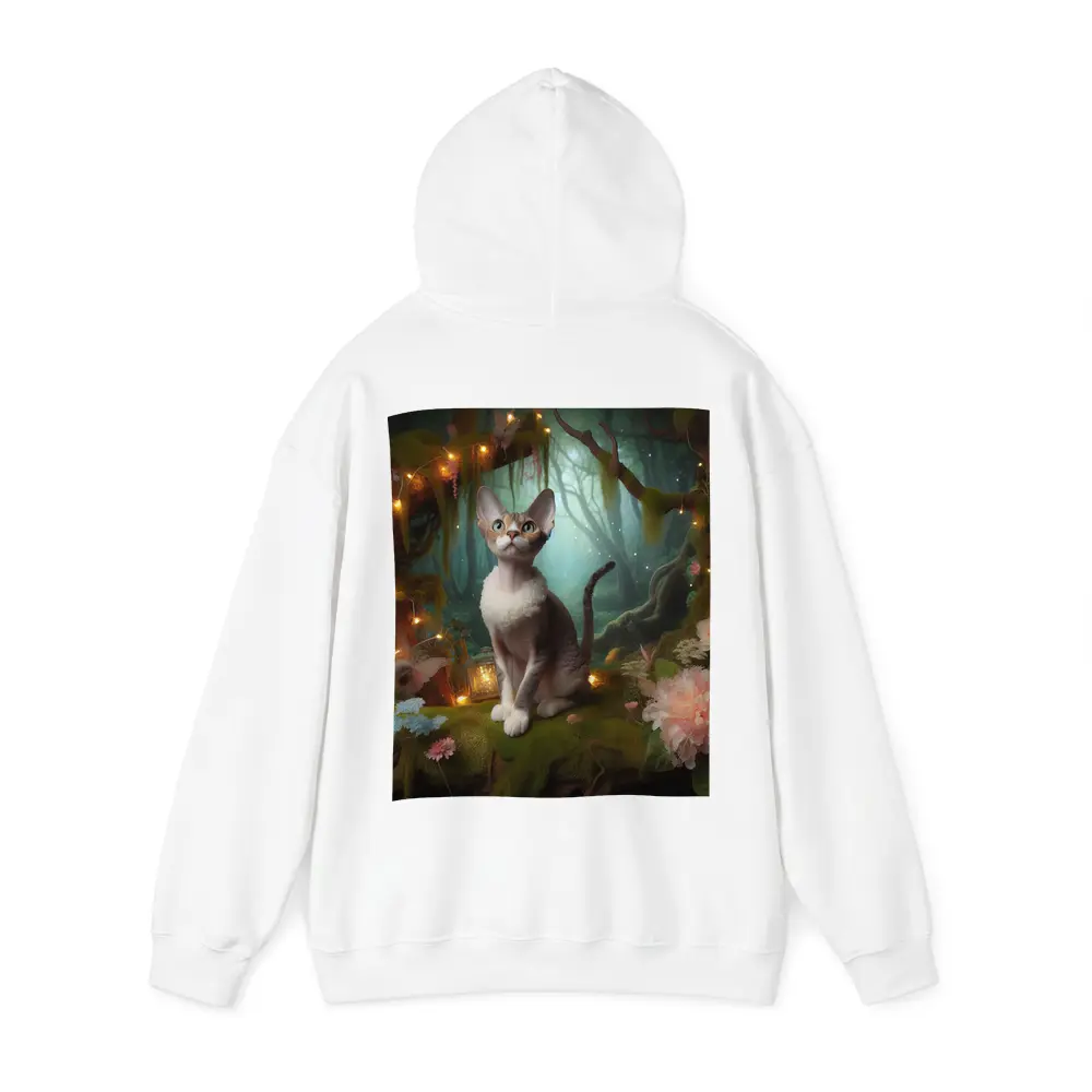 Devon Rex Cat Enchanted Forest Fairy Lights – Hoodies