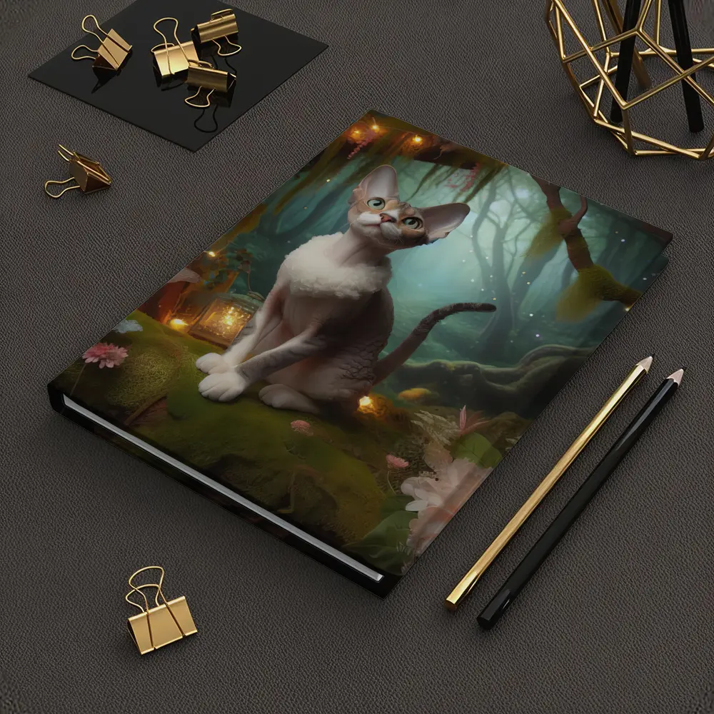Devon Rex Cat Enchanted Forest Fairy Lights – Notebooks