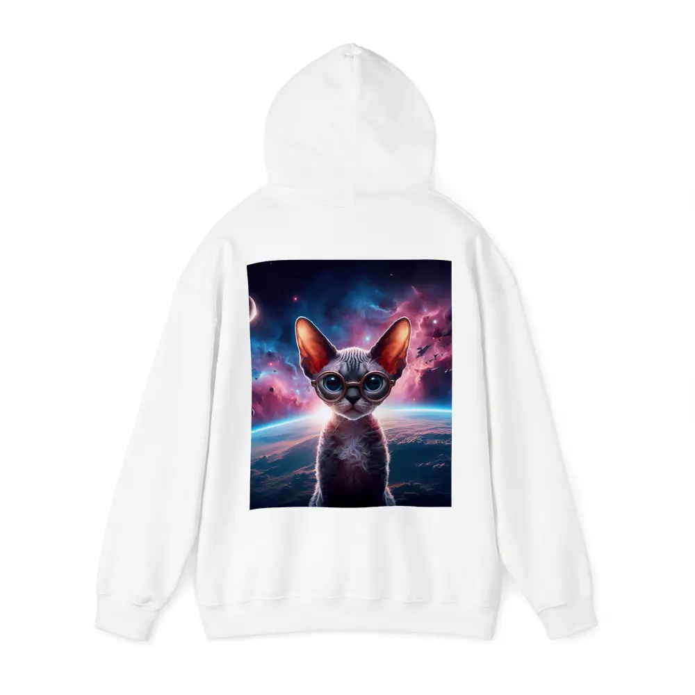 Sphynx Cat Wearing Goggles In Space – Hoodies