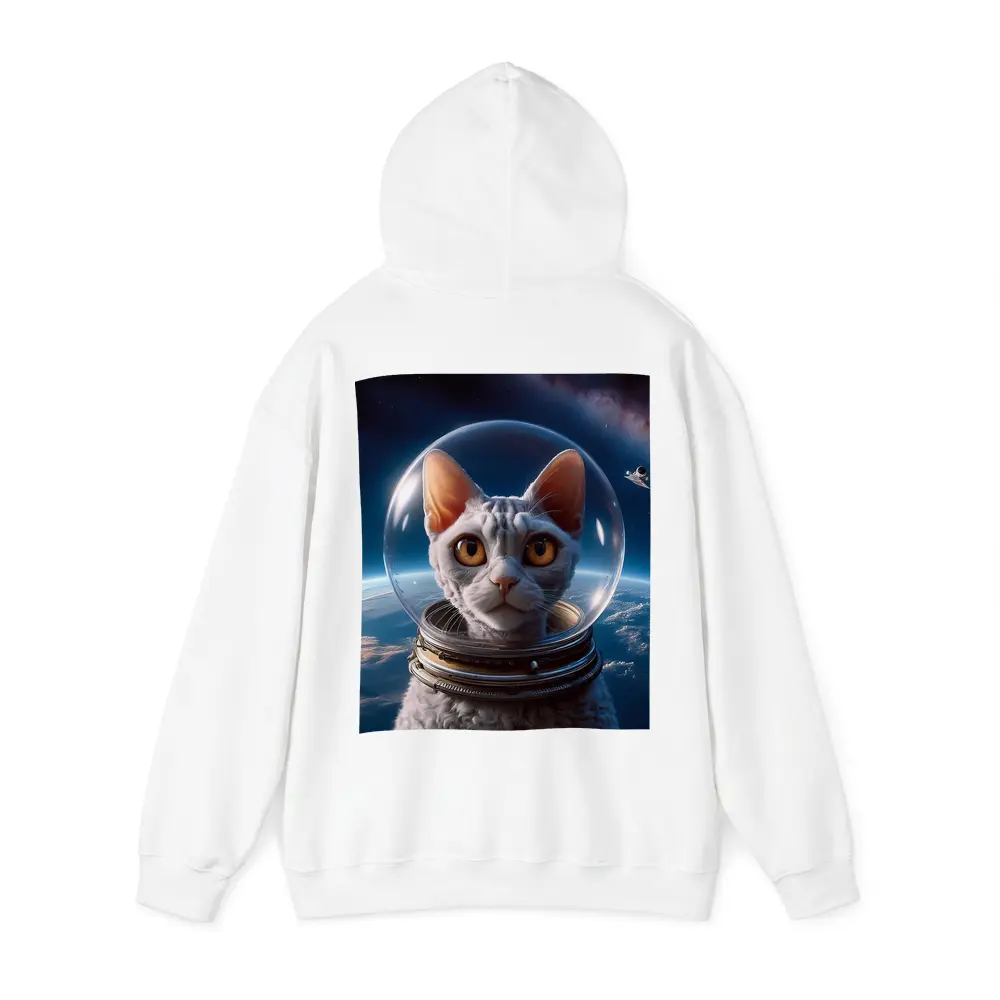 White Cat Astronaut Helmet Deep Space – Hoodies