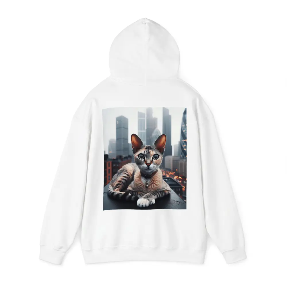 Devon Rex Cat London City Skyline – Hoodies