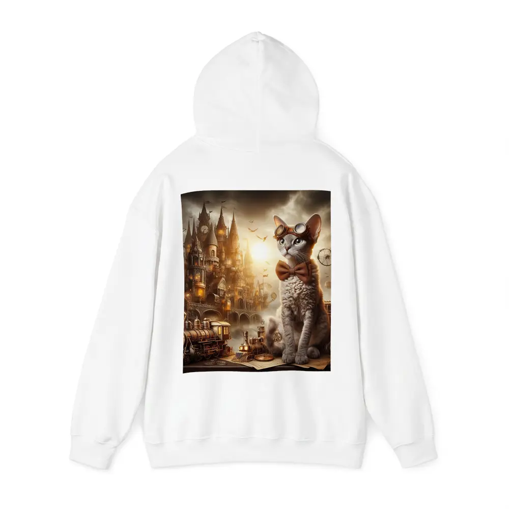Steampunk Cat Devon Rex Victorian City – Hoodies