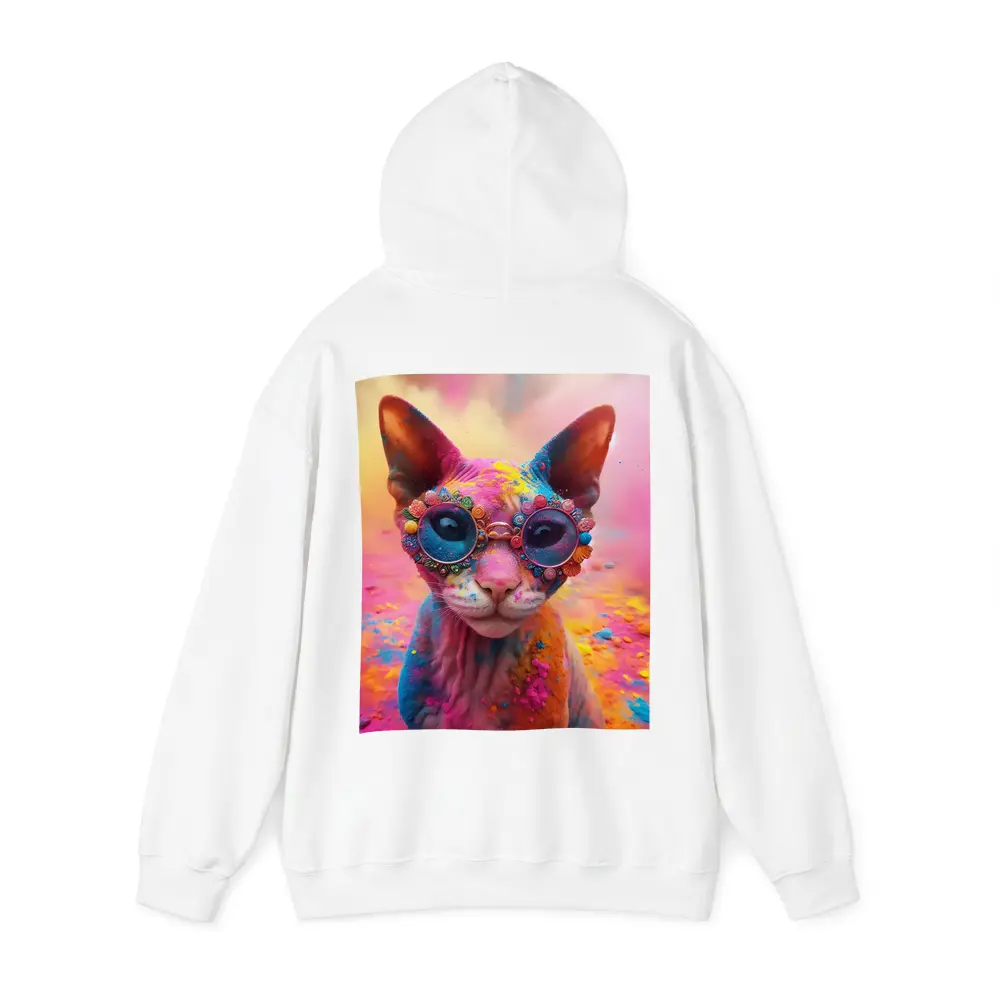 Sphynx Cat Colorful Powder Paint Glasses – Hoodies