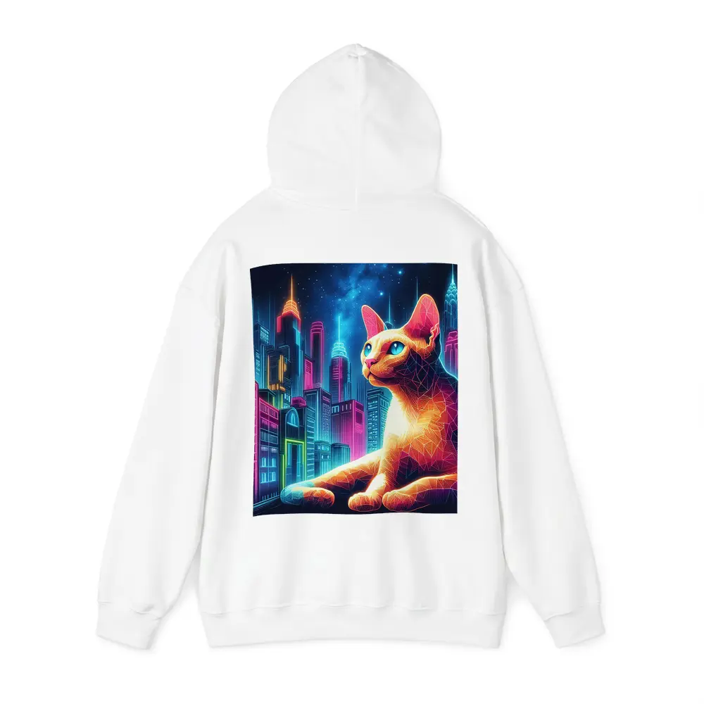 Cornish Rex Cat Neon City Night – Hoodies