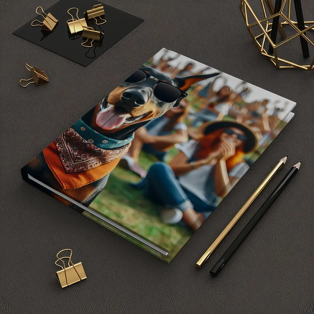 Cool Doberman Sunglasses Bandana Outdoor Crowd – Notebooks