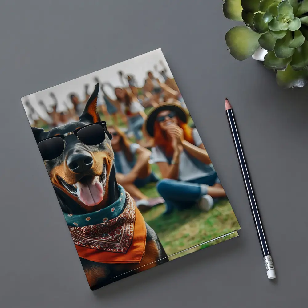 Cool Doberman Sunglasses Bandana Outdoor Crowd – Notebooks