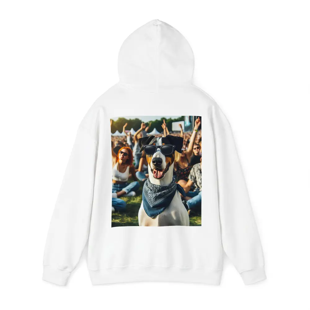 Cool Dog Sunglasses Bandana Music Festival Crowd – Hoodies