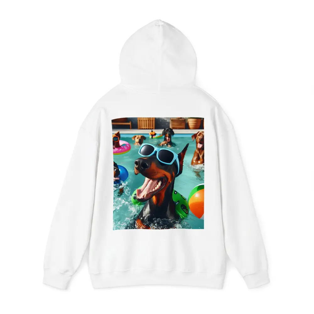 Doberman Pinscher Dogs Pool Party Summer – Hoodies
