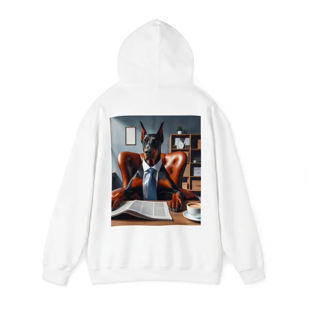 Doberman Pinscher Boss Office Suit Portrait – Hoodies