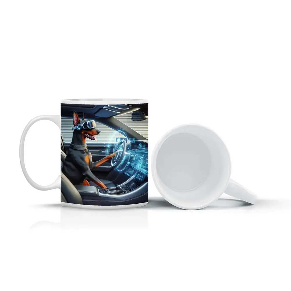 Doberman Pinscher Driving Car VR Headset – Mugs